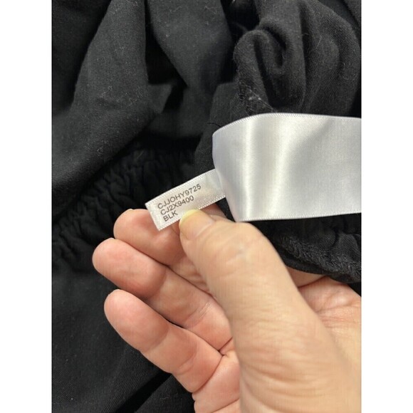 Joie Balloon Sleeve Mini Dress Caviar Black Size Small Sheer Tag Attached Layers - Picture 11 of 13